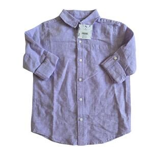 Janie And Jack Linen Button-Up Shirt